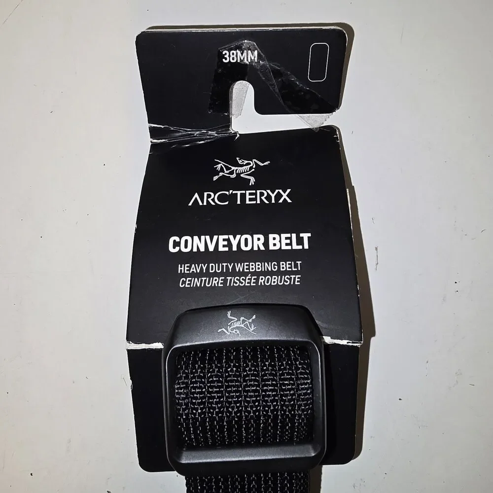 Arc'teryx Conveyor Belt 38mm Black Webbing Metal Buckle Size Large